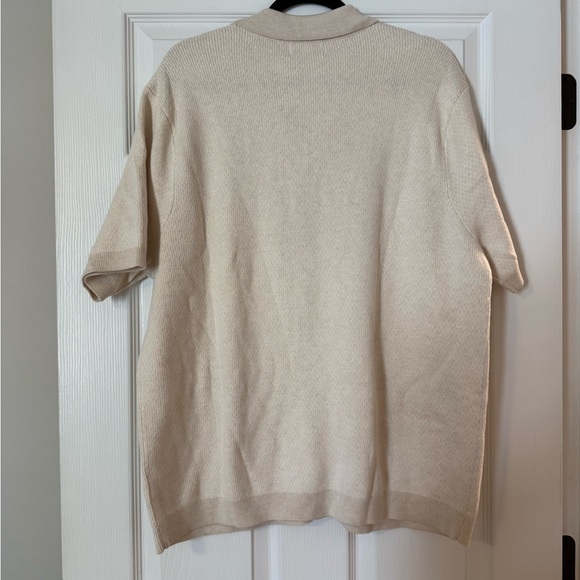 Sullivan & Son Cream Short Sleeve Sweater - Picture 4 of 5